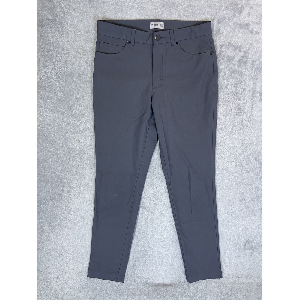 VRST Chino Pants Mens 31x302 Gray Commuter Performance Golf Casual Straight Slim